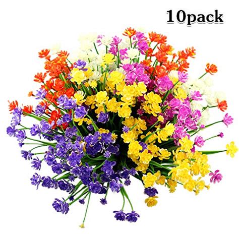 This video is part of fine living smart tips show show description :get great tips on home. LUCKY SNAIL 10 PCS Artificial Flowers Outdoor, UV ...