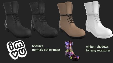 Artstation Imvu Boots 1 Game Assets