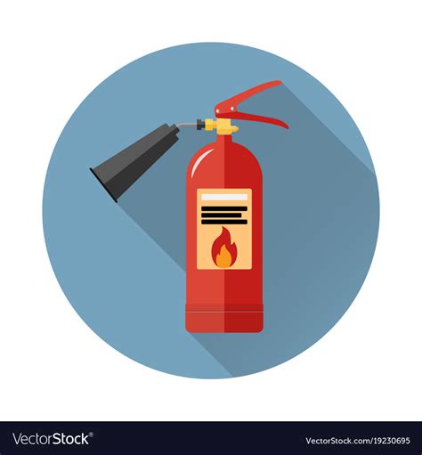Fire Extinguisher Icon In Flat Style Royalty Free Vector