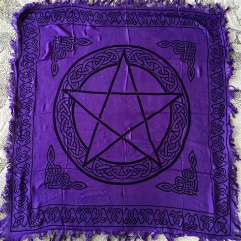 Purple Pentagram 36 X 36 Altar Cloth Wiccan Shops Altar Cloth