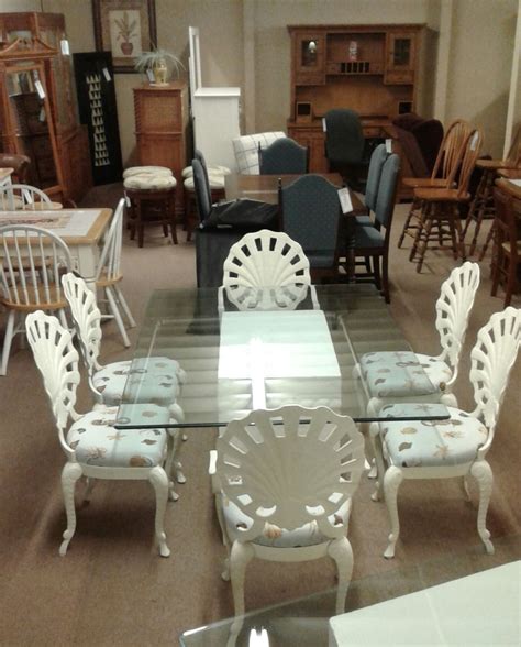 Glass Top Table W6 Chairs Delmarva Furniture Consignment