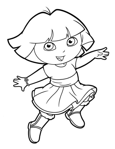Printable Dora Coloring Pages Free Printable Coloring Images And