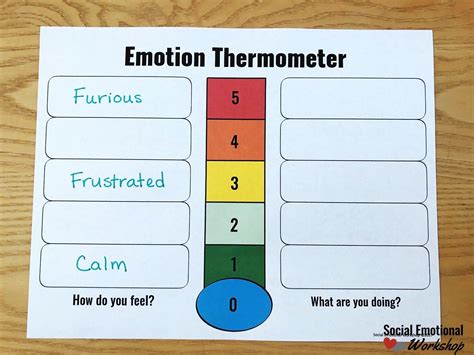A Feelings Thermometer is the Ultimate Counseling Tool | Feelings, Feelings activities, Social ...