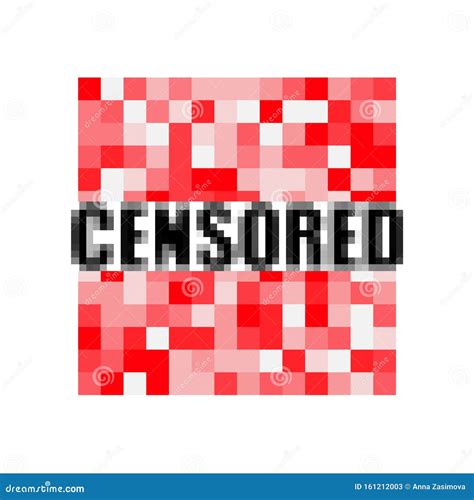 Censor Pixel Sign Bar Censorship Square Vector Graphic Blur Effect Censored Content