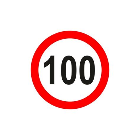 Do Osiągnięcia Prędkości 100 Km - Naklejka znak zakazu B-33-100 ograniczenie prędkości (tu 100 km)