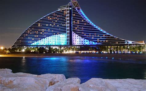Jumeirah Beach Hotel At Night Wallpapers 1920x1200 348558