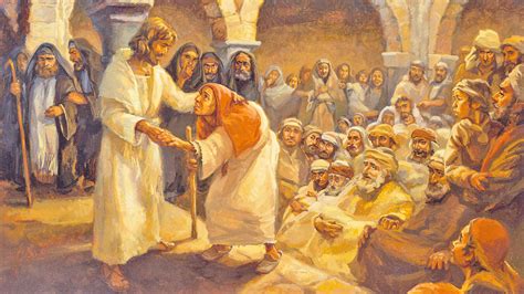 Jesus Heals A Crippled Woman — The Bible The Power Of Rebirth