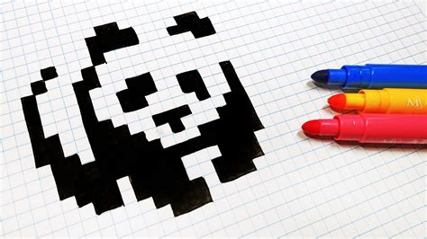 Handmade Pixel Art How To Draw A Panda Pixelart