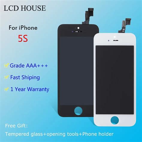 10pcs AAA Pantalla For IPhone 5S LCD Display 3D Touch Screen Digitizer
