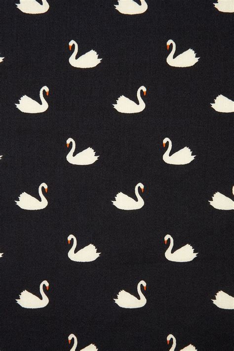 Swan Print Dress Textures Patterns Fabric Patterns Color Patterns