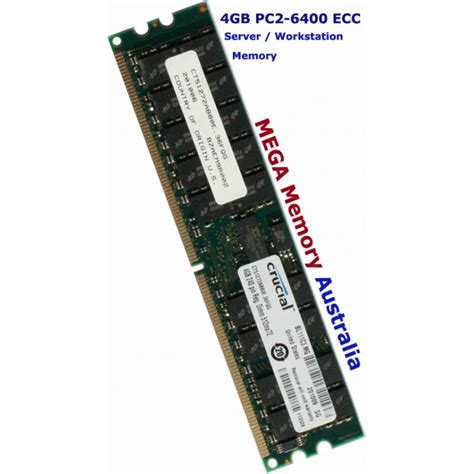 Crucial 4gb Ddr2 Pc2 6400 Ecc 800mhz Server Workstation Memory Ct51272ab80e