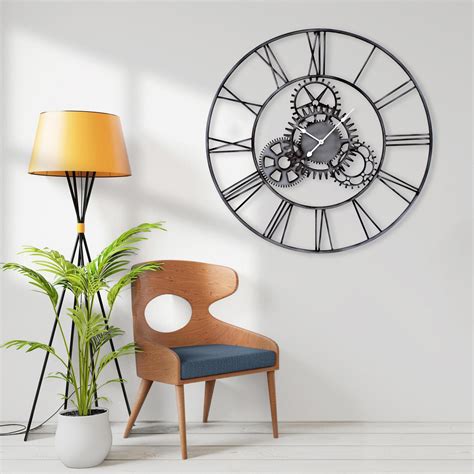 40 Inch Live Metal Gear Wall Clock Extra Large Working Clock Etsy