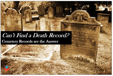 Cemetery Records An Alternative To Death Records