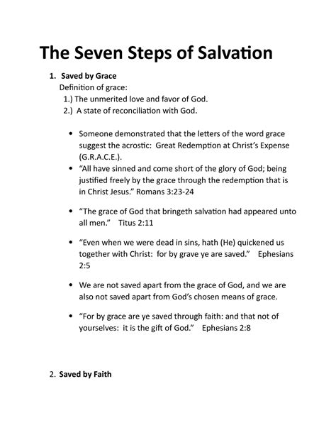The Seven Steps Of Salvation The Seven Steps Of Salvation Saved By