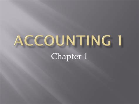 Ppt Accounting 1 Powerpoint Presentation Free Download Id9442611