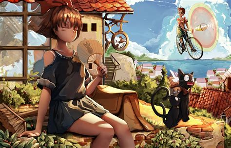 Anime Kikis Delivery Service Hd Wallpaper By Rhenz Gana