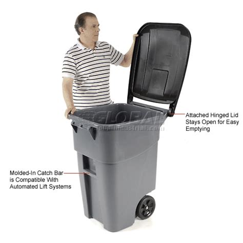 Rubbermaid 9w27 Brute® Rollout 50 Gallon Large Mobile Container Gray
