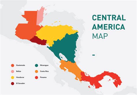 Vector Map Of Central America 147868 Vector Art At Vecteezy