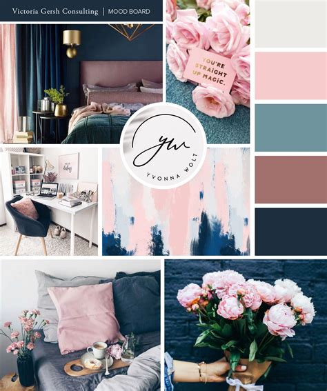 Pink And Navy Mood Board By Gretchen Kamp And Co In San Diego