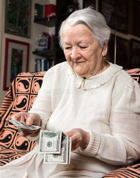 Old Woman Stock Image Image Of Banknote Elderly Holding 53394773