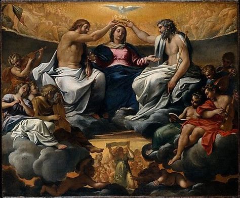 The Coronation Of The Virgin Annibale Carracci Italian Bologna 1560