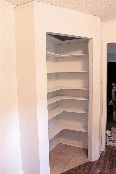 Suffice it to say, you might not have the space for a corner shelf. DIY Corner Pantry | Kitchen pantry, Corner closet, Diy ...