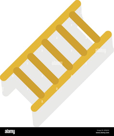 Yellow Wooden Ladders Illustration Vector On White Background Stock