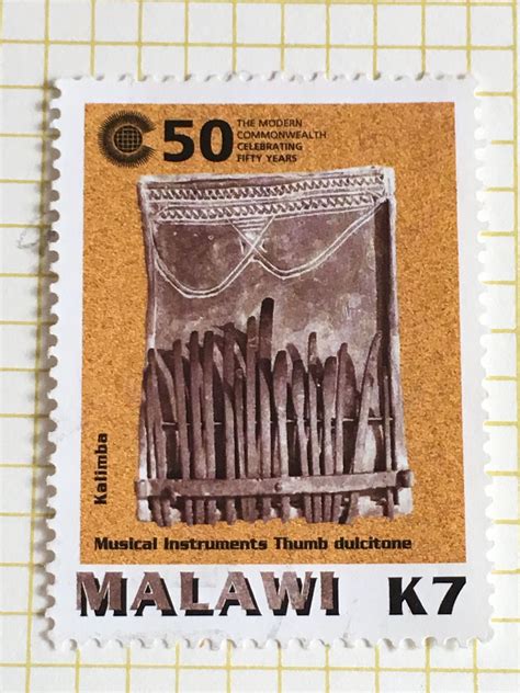 Malawi Qeii 2000 Commonwealth Musical Instruments K7 Kalimba Used Sg