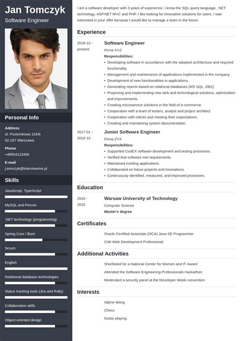 Cv Cv Po Angielsku Template Cascade Cv Words Cv Template Curriculum