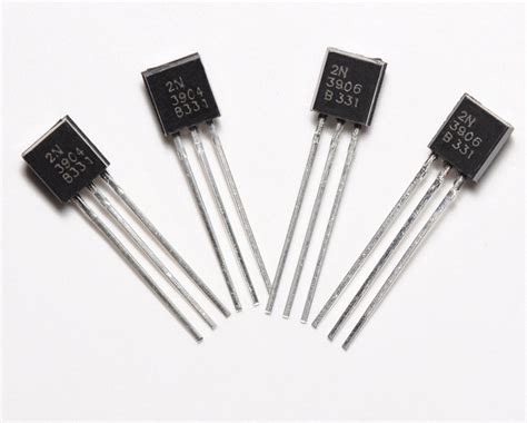 The pnp and npn transistors allow current amplification. NPN and PNP Transistor Pack - 40 Pack