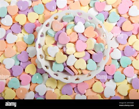 Pile Of Candy Hearts Hi Res Stock Photography And Images Alamy