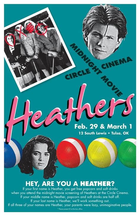 Heathers 1988 Teen Movies Cinema Movies B Movie Cinema Posters