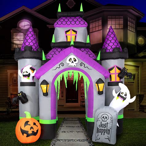 Buy Holidayana Halloween Inflatables Large 12 Ft Haunted House Castle