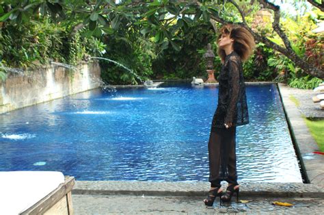Ndoema S Signature Travel Look Black Sheer Top And Pants Canggu Beach Bali The Global Girl