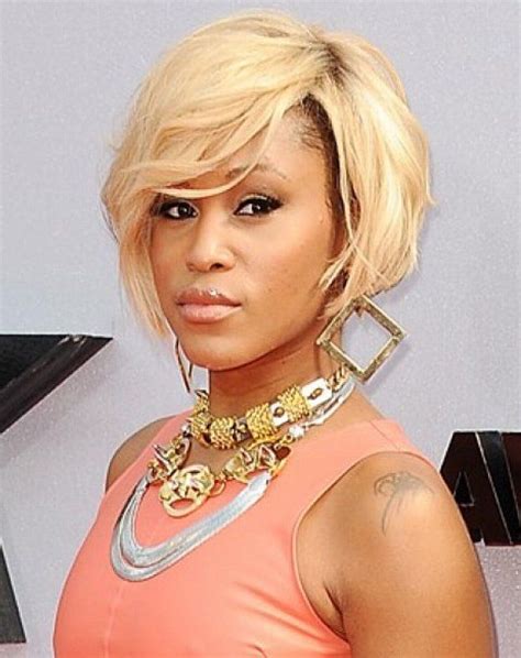 African American Celebrity Short Bob Hairstyles With Side