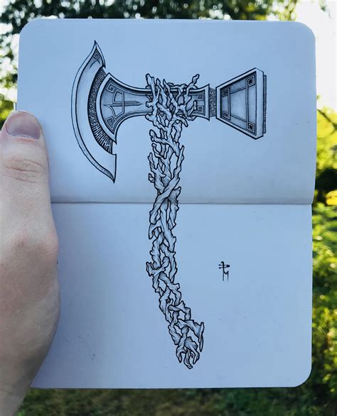 Realistic Thor Stormbreaker Drawing Step By Step Beginner Drawing