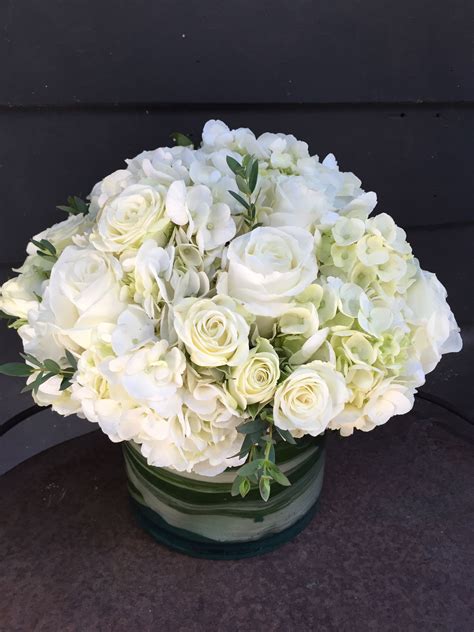 White Centerpieces Leaf Wrap Vase Ivory Wedding Flowers White