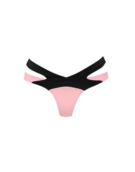 Mazzy Bikini Bottom In Pinkblackcobalt By Agent Provocateur