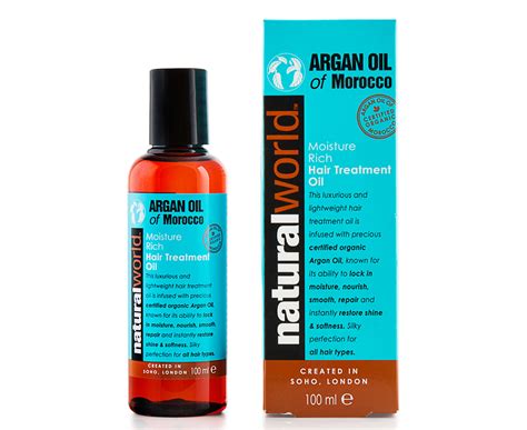 According to celebrity hairstylists, your hair needs argan oil. Natural World Moroccan Argan Oil Hair Treatment 100mL ...