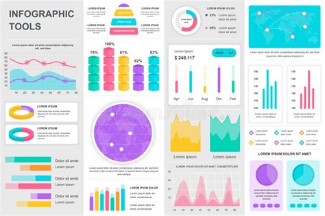 Bundle Infographic Ui Ux Kit Elements Different Charts Diagrams