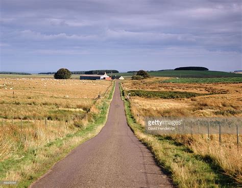 Stock Photo Isolated Country Road In Northumberland England