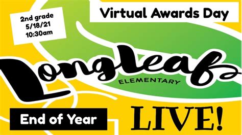 Virtual Awards Day 2nd Grade 51821 1030am Youtube