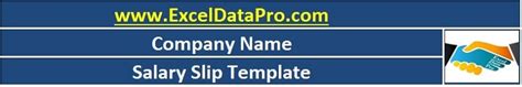 Download Corporate Salary Slip Excel Template Exceldatapro