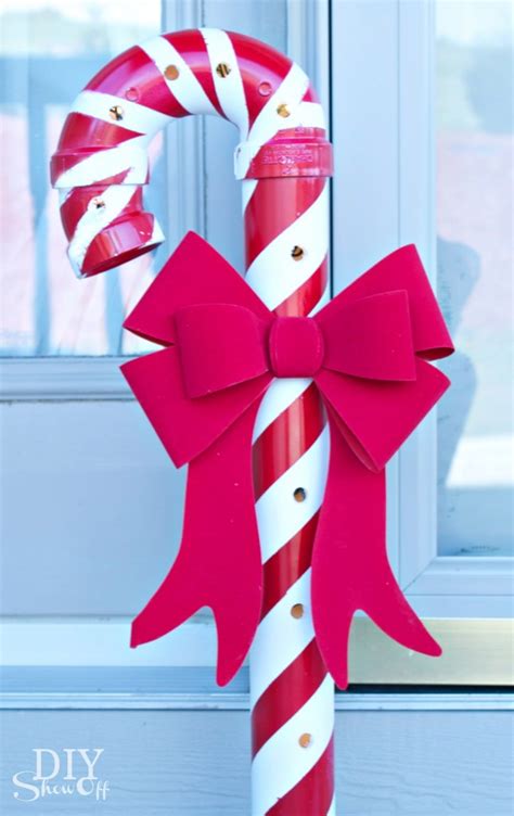 Lighted Pvc Candy Canes Diy Christmas