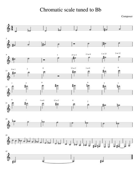 Chromatic Scale Bb Sheet Music For Trumpet Download Free In Pdf Or