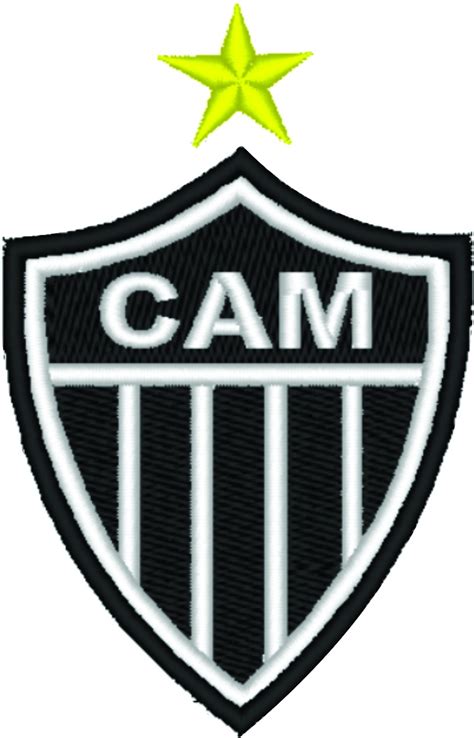 El escudo también recibió estrellas rojas en dos ocasiones: Matriz De Bordado Ponto Cheio Escudo Atlético Mineiro C76 ...