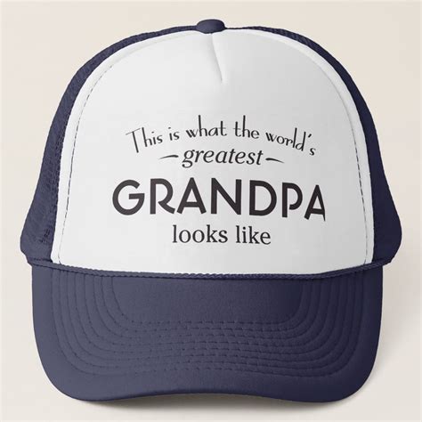 Worlds Greatest Grandpa Trucker Hat Zazzle Trucker Trucker Hat Grandpa