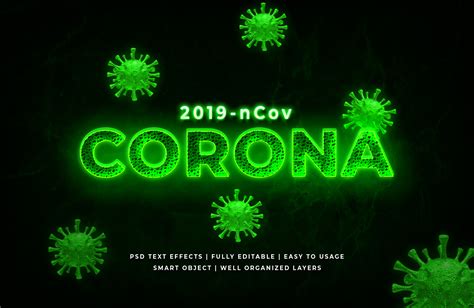 Will all the things from the text become true? Corona Virus Text Style Effect Mockup by Syifa5610 ...