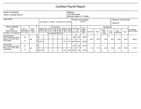 18 Sample Certified Payroll Report Free To Edit Download And Print