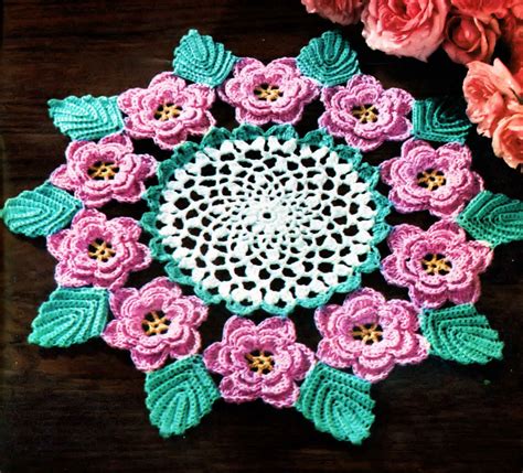 Crochet Doily Free Pattern Rose Free Patterns Схемы вязаных крючком